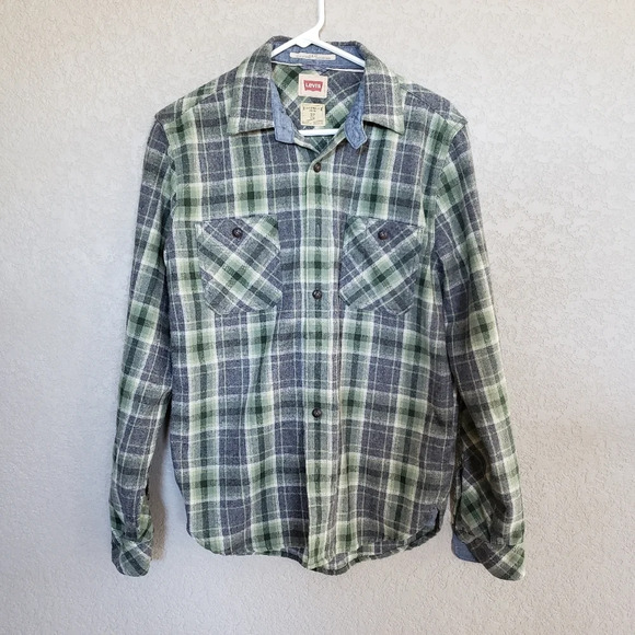 Levis wool paid button down shirt slim fit - Picture 1 of 5